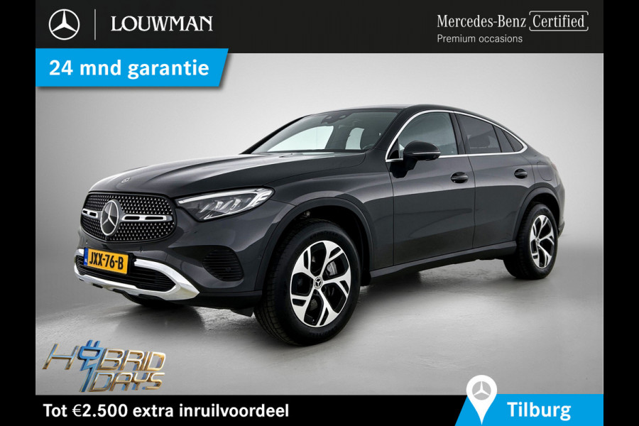 Mercedes-Benz GLC Coupé 300 e 4MATIC Plug-In Hybride Trekhaak | Alarm Klasse 3 | Rijassistentiepakket plus | Stuur en Stoelverwarming | Parkeerpakket met 360°-camera | Distronic. Inclusief 24 maanden Mercedes-Benz Certified garantie voor Europa.