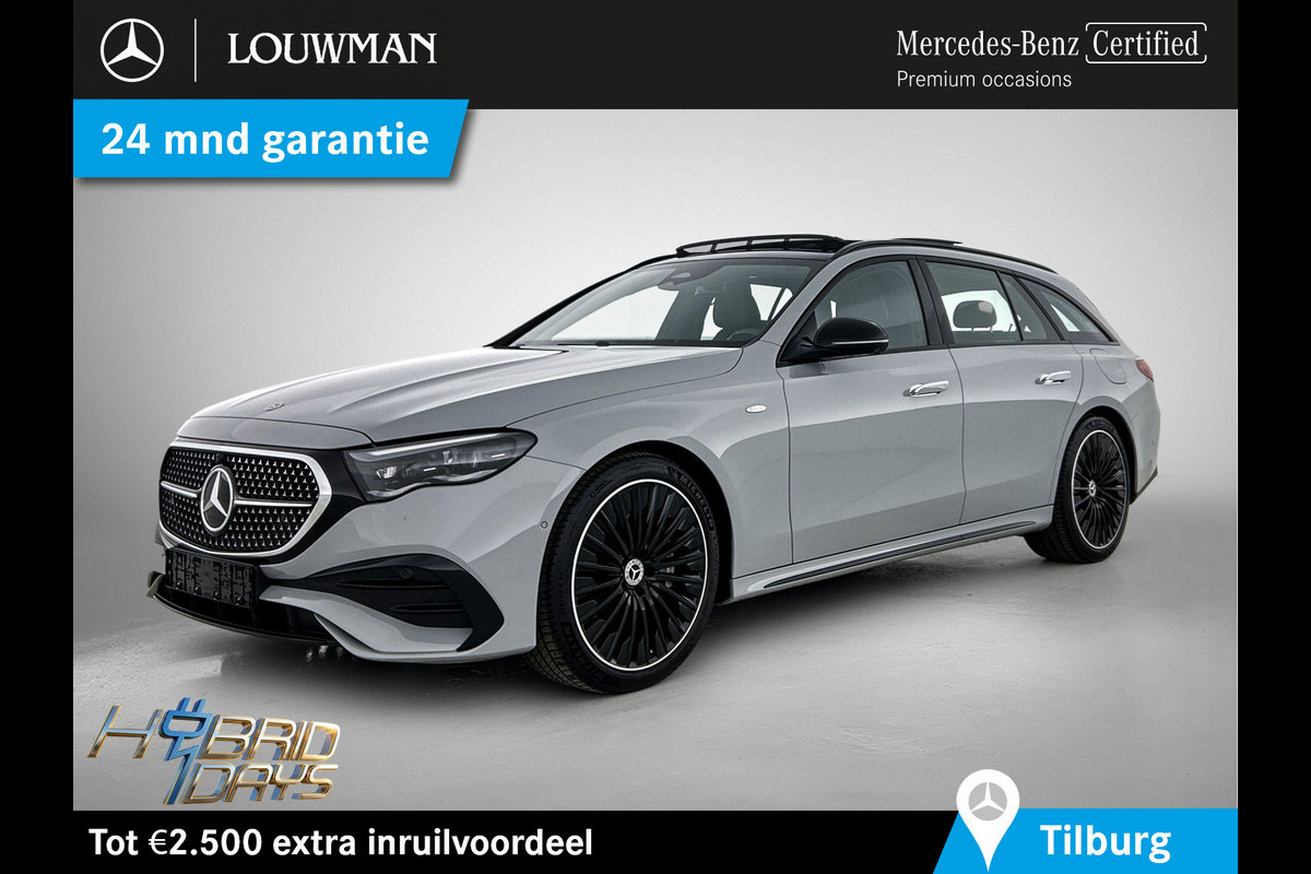 Mercedes-Benz E-Klasse Estate 300 e AMG Plug-In Hybride | AMG Line | Night Pakket | Trekhaak | MBUX Superscreen | Panoramadak | 20 Inch AMG velgen | Inclusief 24 maanden MB Certified garantie voor Europa.