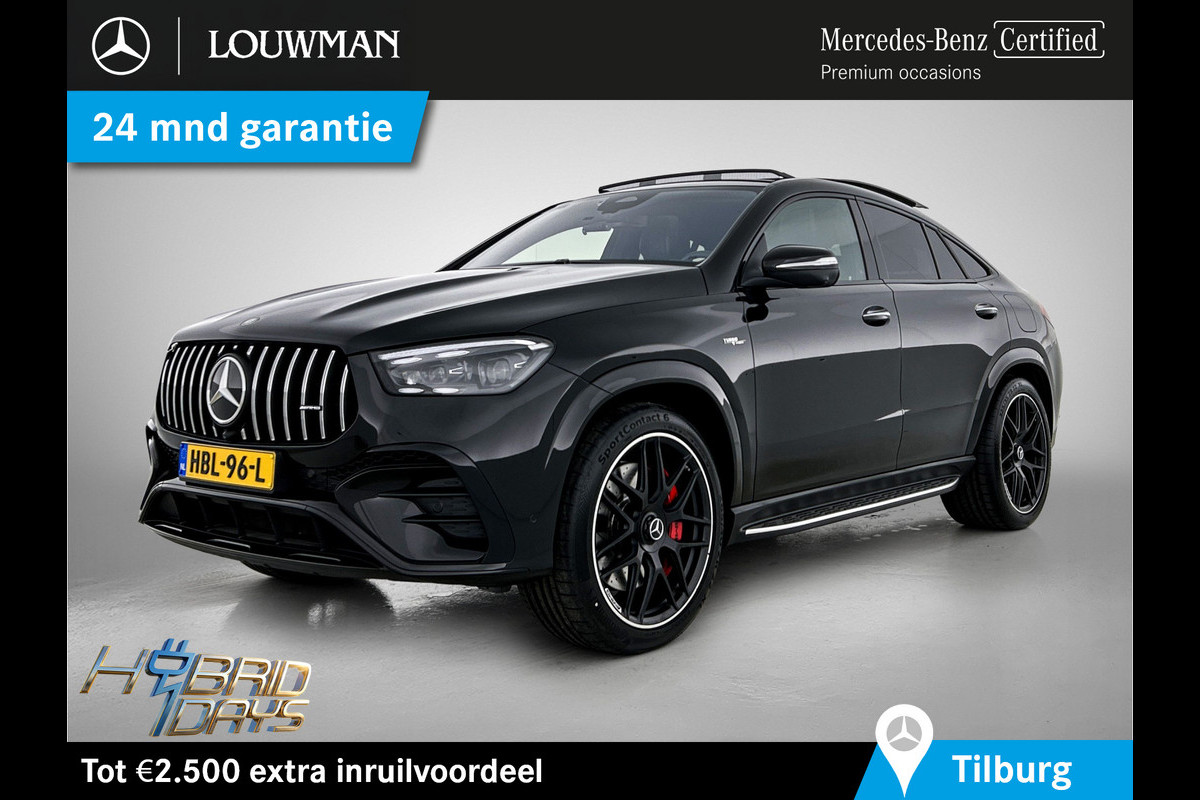 Mercedes-Benz GLE coupe AMG 53 Hybrid 4MATIC+ Premium Plus Gesmede AMG velgen 22 inch.| Panoramadak| Alarm klasse 3/5 | Trekhaak | zeer veelopties Inclusief 24 maanden Mercedes-Benz Certified garantie voor Europa.