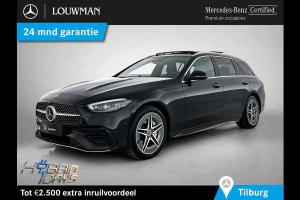 Mercedes-Benz C-Klasse Estate 300 e AMG Plug-In Hybride AMG Line | Trekhaak | Panoramadak | Digital Licht | Rijassistentiepakket Plus incl. PRE-SAFE Inclusief 24 maanden Mercedes-Benz Certified garantie voor Europa.