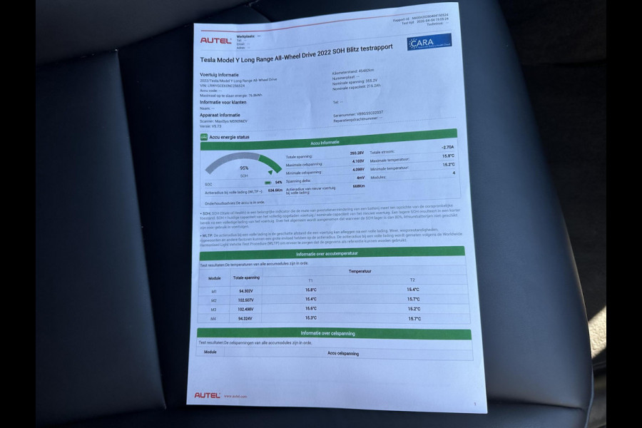 Tesla Model Y Long Range AWD 75 kWh VAN: 34.900,- VOOR: 32.877,- UW LENTEVOORDEEL: 3.023,- | RIJKLAARPRIJS INCL. 12MND BOVAG | TREKHAAK | SOH 95% |