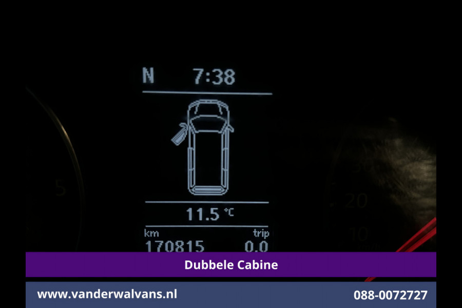Volkswagen Transporter 2.0 TDI 150pk L2H1 Dubbele Cabine Airco | 5-Zits | Navigatie | Apple Carplay | Cruisecontrol Android Auto, 2500kg Trekhaak, Parkeersensoren, Achterklep