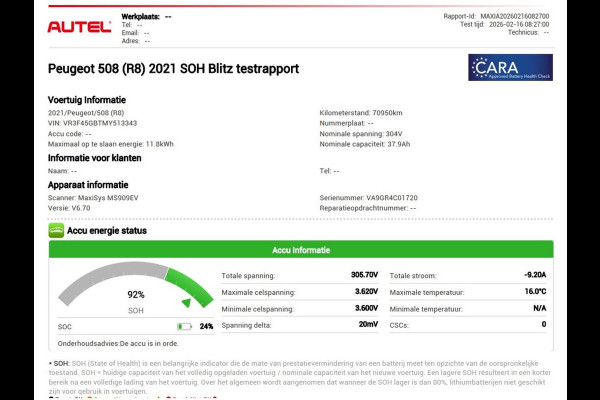 Peugeot 508 1.6 HYbrid Peugeot Sport Engineered | SOH 92% | 360pk | Panoramadak | Alcantara | Focal Sound | Stoelverwarming | 360 Camera | Massage | Memory | Sfeerverlichting | Adaptive cruise | PSE | PHEV | Plug In