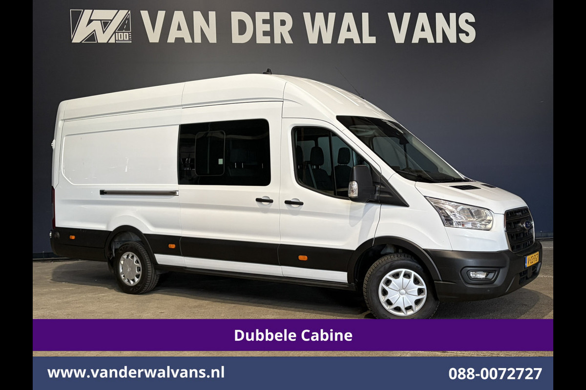 Ford Transit 2.0 TDCI 170pk L4H3 Dubbele Cabine Euro6 Airco | 6-zits | Camera | LED | Apple Carplay | 2800kg Trekvermogen | Cruisecontrol, Android Auto, Stoelverwarming, Verwarmde Voorruit, Parkeersensoren, Bijrijdersbank