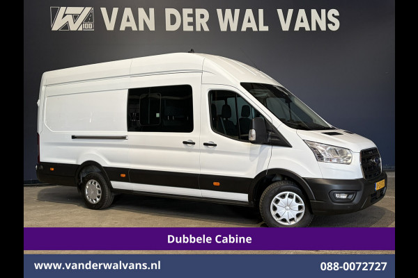 Ford Transit 2.0 TDCI 170pk L4H3 Dubbele Cabine Euro6 Airco | 6-zits | Camera | LED | Apple Carplay | 2800kg Trekvermogen | Cruisecontrol, Android Auto, Stoelverwarming, Verwarmde Voorruit, Parkeersensoren, Bijrijdersbank