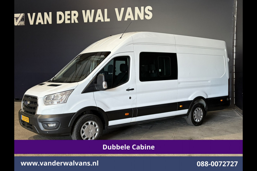 Ford Transit 2.0 TDCI 170pk L4H3 Dubbele Cabine Euro6 Airco | 6-zits | Camera | LED | Apple Carplay | 2800kg Trekvermogen | Cruisecontrol, Android Auto, Stoelverwarming, Verwarmde Voorruit, Parkeersensoren, Bijrijdersbank