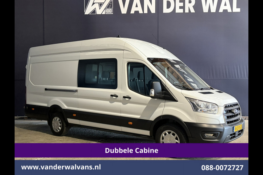 Ford Transit 2.0 TDCI 170pk L4H3 Dubbele Cabine Euro6 Airco | 6-zits | Camera | LED | Apple Carplay | 2800kg Trekvermogen | Cruisecontrol, Android Auto, Stoelverwarming, Verwarmde Voorruit, Parkeersensoren, Bijrijdersbank