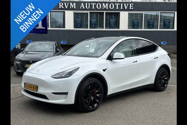 Tesla Model Y Long Range AWD 75 kWh BTW| SOH 89% | VAN €33.900,- NU VOOR SLECHTS €31.877,- Uw LENTEVOORDEEL €2.023,- |ORGINELE AFN. TREKHAAK TESLA| 20 INCH!|