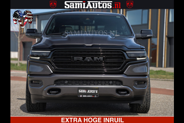 Dodge Ram LIMITED | 5.7 V8 HEMI 402PK | TUFF WIELEN | MEEST VOLLE LIMITED | PRACHTIGE KLEUR GRANITE CRYSTAL PEARL | CREW CAB | DUBBELE CABINE DC 5 PERSOONS | CREW CAB 5 PERSOONS | DUBBELE CABINE DC | MEEST ROYALE EN COMFORTABELE BEDRIJFSAUTO | HEAD-UP | LUCHTVERING | RONDOM CAMERA | MWK KLEP | PANORAMA DAK |
