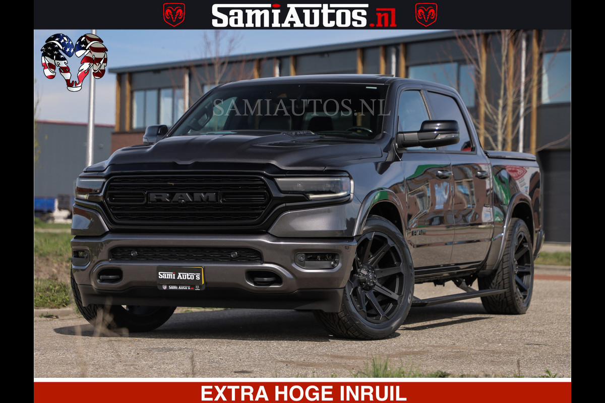 Dodge Ram LIMITED | 5.7 V8 HEMI 402PK | TUFF WIELEN | MEEST VOLLE LIMITED | PRACHTIGE KLEUR GRANITE CRYSTAL PEARL | CREW CAB | DUBBELE CABINE DC 5 PERSOONS | CREW CAB 5 PERSOONS | DUBBELE CABINE DC | MEEST ROYALE EN COMFORTABELE BEDRIJFSAUTO | HEAD-UP | LUCHTVERING | RONDOM CAMERA | MWK KLEP | PANORAMA DAK |