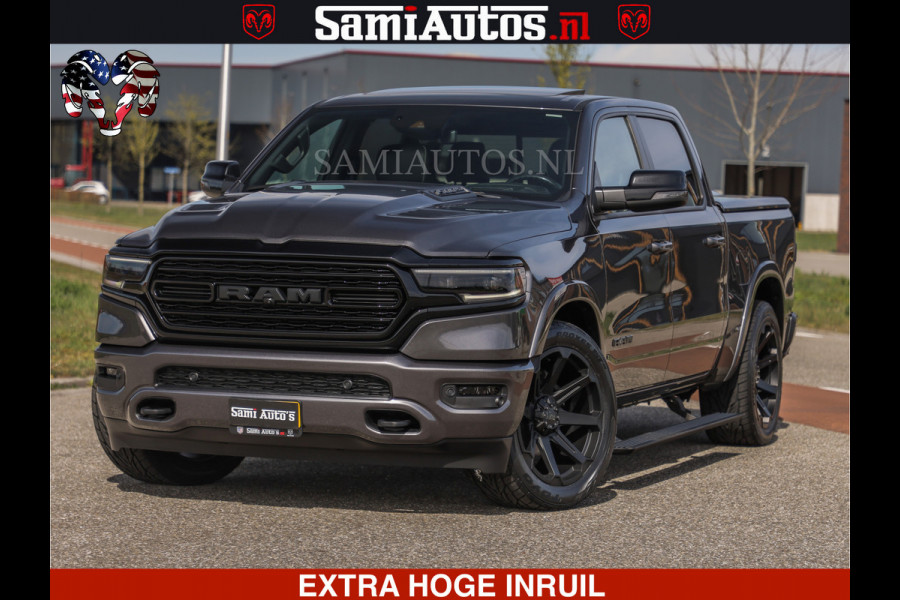 Dodge Ram LIMITED | 5.7 V8 HEMI 402PK | TUFF WIELEN | MEEST VOLLE LIMITED | PRACHTIGE KLEUR GRANITE CRYSTAL PEARL | CREW CAB | DUBBELE CABINE DC 5 PERSOONS | CREW CAB 5 PERSOONS | DUBBELE CABINE DC | MEEST ROYALE EN COMFORTABELE BEDRIJFSAUTO | HEAD-UP | LUCHTVERING | RONDOM CAMERA | MWK KLEP | PANORAMA DAK |