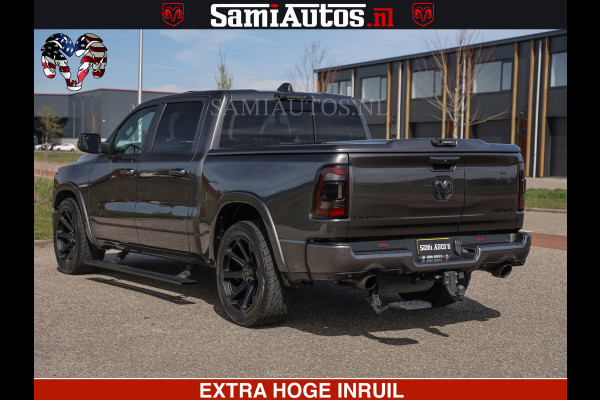 Dodge Ram LIMITED | 5.7 V8 HEMI 402PK | TUFF WIELEN | MEEST VOLLE LIMITED | PRACHTIGE KLEUR GRANITE CRYSTAL PEARL | CREW CAB | DUBBELE CABINE DC 5 PERSOONS | CREW CAB 5 PERSOONS | DUBBELE CABINE DC | MEEST ROYALE EN COMFORTABELE BEDRIJFSAUTO | HEAD-UP | LUCHTVERING | RONDOM CAMERA | MWK KLEP | PANORAMA DAK |