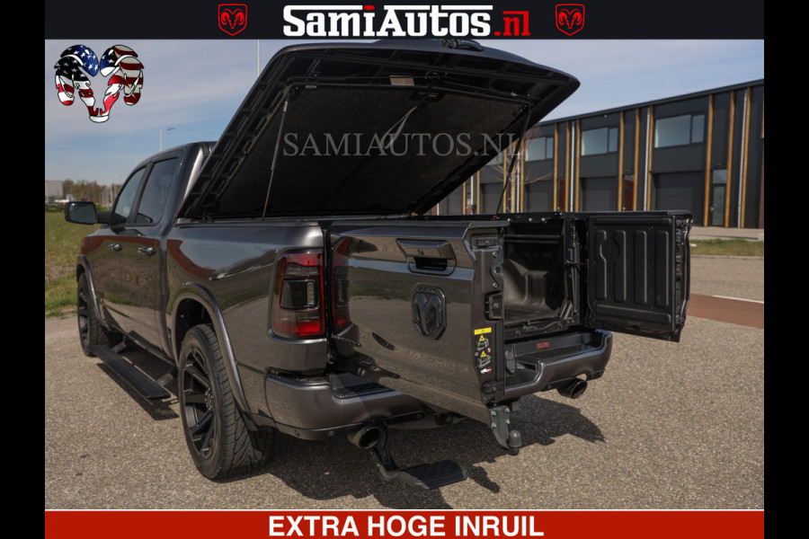 Dodge Ram LIMITED | 5.7 V8 HEMI 402PK | TUFF WIELEN | MEEST VOLLE LIMITED | PRACHTIGE KLEUR GRANITE CRYSTAL PEARL | CREW CAB | DUBBELE CABINE DC 5 PERSOONS | CREW CAB 5 PERSOONS | DUBBELE CABINE DC | MEEST ROYALE EN COMFORTABELE BEDRIJFSAUTO | HEAD-UP | LUCHTVERING | RONDOM CAMERA | MWK KLEP | PANORAMA DAK |