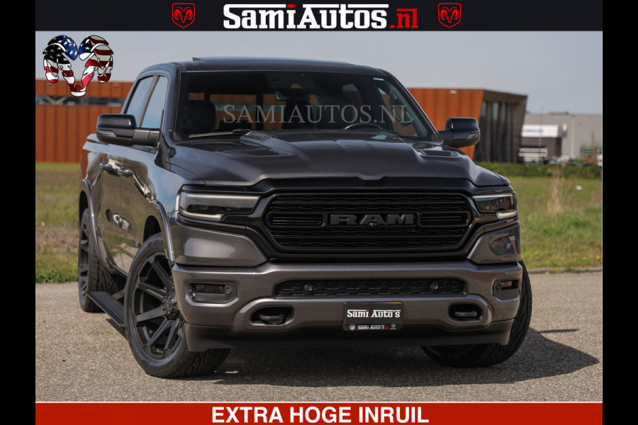 Dodge Ram LIMITED | 5.7 V8 HEMI 402PK | TUFF WIELEN | MEEST VOLLE LIMITED | PRACHTIGE KLEUR GRANITE CRYSTAL PEARL | CREW CAB | DUBBELE CABINE DC 5 PERSOONS | CREW CAB 5 PERSOONS | DUBBELE CABINE DC | MEEST ROYALE EN COMFORTABELE BEDRIJFSAUTO | HEAD-UP | LUCHTVERING | RONDOM CAMERA | MWK KLEP | PANORAMA DAK |
