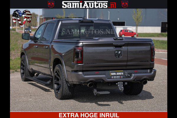 Dodge Ram LIMITED | 5.7 V8 HEMI 402PK | TUFF WIELEN | MEEST VOLLE LIMITED | PRACHTIGE KLEUR GRANITE CRYSTAL PEARL | CREW CAB | DUBBELE CABINE DC 5 PERSOONS | CREW CAB 5 PERSOONS | DUBBELE CABINE DC | MEEST ROYALE EN COMFORTABELE BEDRIJFSAUTO | HEAD-UP | LUCHTVERING | RONDOM CAMERA | MWK KLEP | PANORAMA DAK |
