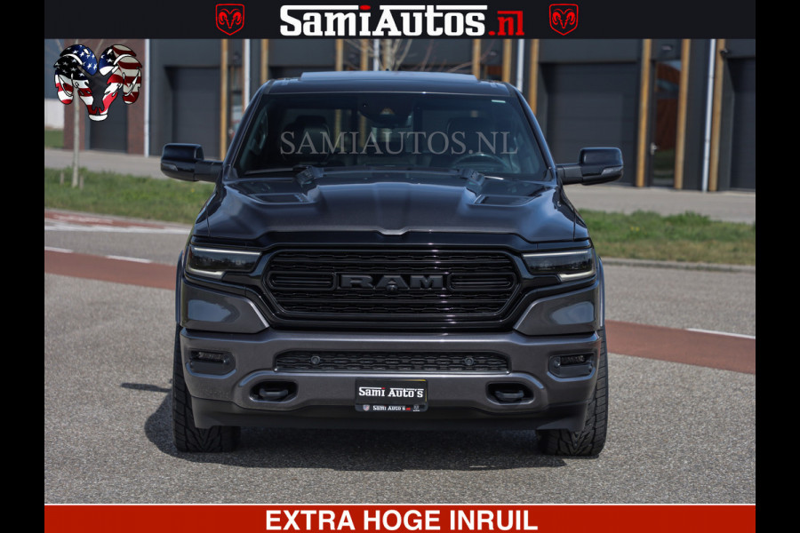Dodge Ram LIMITED | 5.7 V8 HEMI 402PK | TUFF WIELEN | MEEST VOLLE LIMITED | PRACHTIGE KLEUR GRANITE CRYSTAL PEARL | CREW CAB | DUBBELE CABINE DC 5 PERSOONS | CREW CAB 5 PERSOONS | DUBBELE CABINE DC | MEEST ROYALE EN COMFORTABELE BEDRIJFSAUTO | HEAD-UP | LUCHTVERING | RONDOM CAMERA | MWK KLEP | PANORAMA DAK |