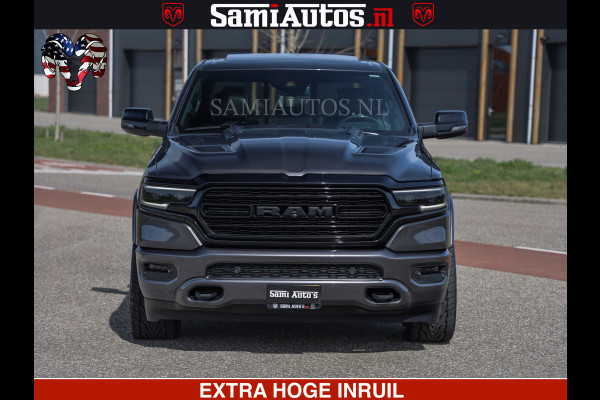 Dodge Ram LIMITED | 5.7 V8 HEMI 402PK | TUFF WIELEN | MEEST VOLLE LIMITED | PRACHTIGE KLEUR GRANITE CRYSTAL PEARL | CREW CAB | DUBBELE CABINE DC 5 PERSOONS | CREW CAB 5 PERSOONS | DUBBELE CABINE DC | MEEST ROYALE EN COMFORTABELE BEDRIJFSAUTO | HEAD-UP | LUCHTVERING | RONDOM CAMERA | MWK KLEP | PANORAMA DAK |