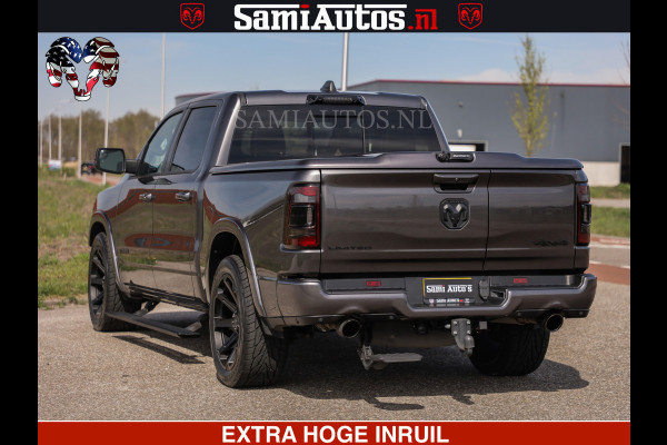Dodge Ram LIMITED | 5.7 V8 HEMI 402PK | TUFF WIELEN | MEEST VOLLE LIMITED | PRACHTIGE KLEUR GRANITE CRYSTAL PEARL | CREW CAB | DUBBELE CABINE DC 5 PERSOONS | CREW CAB 5 PERSOONS | DUBBELE CABINE DC | MEEST ROYALE EN COMFORTABELE BEDRIJFSAUTO | HEAD-UP | LUCHTVERING | RONDOM CAMERA | MWK KLEP | PANORAMA DAK |