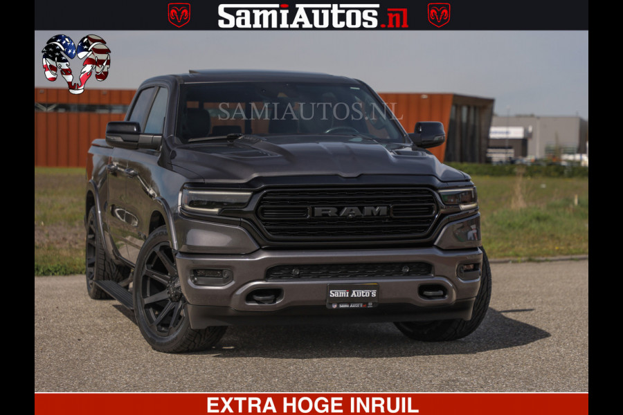 Dodge Ram LIMITED | 5.7 V8 HEMI 402PK | TUFF WIELEN | MEEST VOLLE LIMITED | PRACHTIGE KLEUR GRANITE CRYSTAL PEARL | CREW CAB | DUBBELE CABINE DC 5 PERSOONS | CREW CAB 5 PERSOONS | DUBBELE CABINE DC | MEEST ROYALE EN COMFORTABELE BEDRIJFSAUTO | HEAD-UP | LUCHTVERING | RONDOM CAMERA | MWK KLEP | PANORAMA DAK |