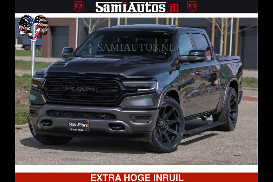 Dodge Ram LIMITED | 5.7 V8 HEMI 402PK | TUFF WIELEN | MEEST VOLLE LIMITED | PRACHTIGE KLEUR GRANITE CRYSTAL PEARL | CREW CAB | DUBBELE CABINE DC 5 PERSOONS | CREW CAB 5 PERSOONS | DUBBELE CABINE DC | MEEST ROYALE EN COMFORTABELE BEDRIJFSAUTO | HEAD-UP | LUCHTVERING | RONDOM CAMERA | MWK KLEP | PANORAMA DAK |
