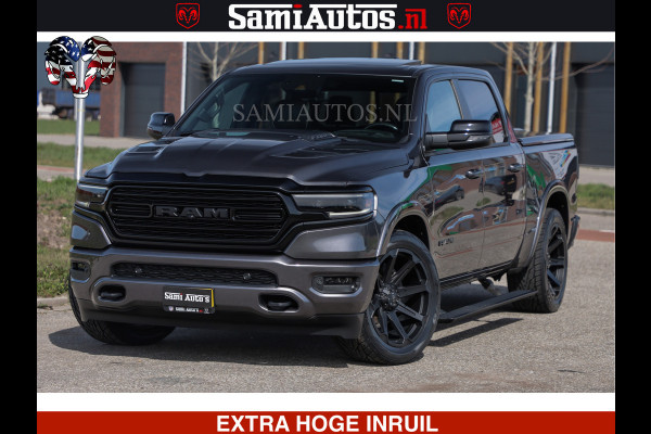 Dodge Ram LIMITED | 5.7 V8 HEMI 402PK | TUFF WIELEN | MEEST VOLLE LIMITED | PRACHTIGE KLEUR GRANITE CRYSTAL PEARL | CREW CAB | DUBBELE CABINE DC 5 PERSOONS | CREW CAB 5 PERSOONS | DUBBELE CABINE DC | MEEST ROYALE EN COMFORTABELE BEDRIJFSAUTO | HEAD-UP | LUCHTVERING | RONDOM CAMERA | MWK KLEP | PANORAMA DAK |