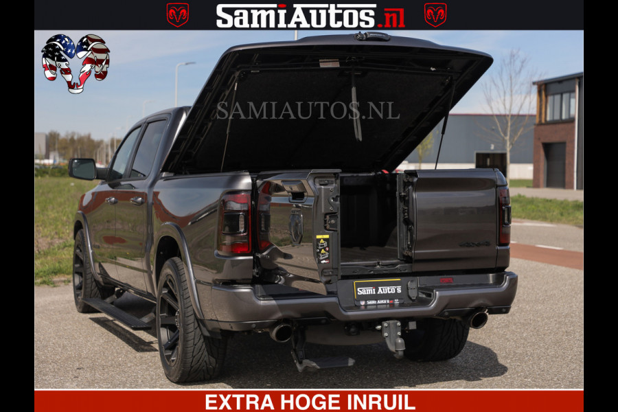 Dodge Ram LIMITED | 5.7 V8 HEMI 402PK | TUFF WIELEN | MEEST VOLLE LIMITED | PRACHTIGE KLEUR GRANITE CRYSTAL PEARL | CREW CAB | DUBBELE CABINE DC 5 PERSOONS | CREW CAB 5 PERSOONS | DUBBELE CABINE DC | MEEST ROYALE EN COMFORTABELE BEDRIJFSAUTO | HEAD-UP | LUCHTVERING | RONDOM CAMERA | MWK KLEP | PANORAMA DAK |