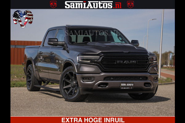 Dodge Ram LIMITED | 5.7 V8 HEMI 402PK | TUFF WIELEN | MEEST VOLLE LIMITED | PRACHTIGE KLEUR GRANITE CRYSTAL PEARL | CREW CAB | DUBBELE CABINE DC 5 PERSOONS | CREW CAB 5 PERSOONS | DUBBELE CABINE DC | MEEST ROYALE EN COMFORTABELE BEDRIJFSAUTO | HEAD-UP | LUCHTVERING | RONDOM CAMERA | MWK KLEP | PANORAMA DAK |