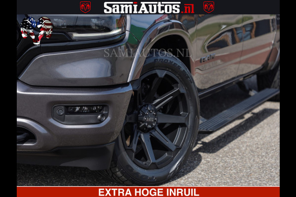 Dodge Ram LIMITED | 5.7 V8 HEMI 402PK | TUFF WIELEN | MEEST VOLLE LIMITED | PRACHTIGE KLEUR GRANITE CRYSTAL PEARL | CREW CAB | DUBBELE CABINE DC 5 PERSOONS | CREW CAB 5 PERSOONS | DUBBELE CABINE DC | MEEST ROYALE EN COMFORTABELE BEDRIJFSAUTO | HEAD-UP | LUCHTVERING | RONDOM CAMERA | MWK KLEP | PANORAMA DAK |