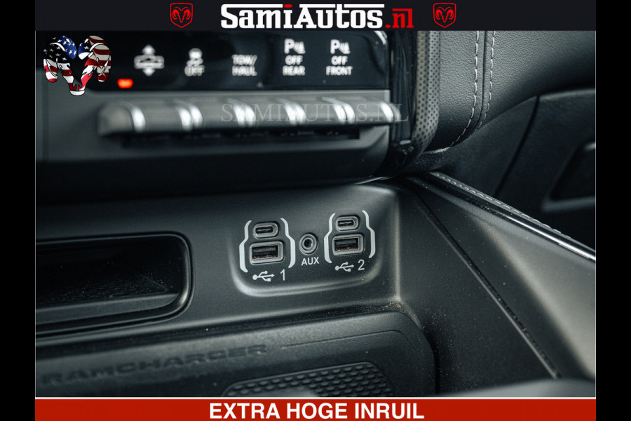 Dodge Ram LIMITED | 5.7 V8 HEMI 402PK | TUFF WIELEN | MEEST VOLLE LIMITED | PRACHTIGE KLEUR GRANITE CRYSTAL PEARL | CREW CAB | DUBBELE CABINE DC 5 PERSOONS | CREW CAB 5 PERSOONS | DUBBELE CABINE DC | MEEST ROYALE EN COMFORTABELE BEDRIJFSAUTO | HEAD-UP | LUCHTVERING | RONDOM CAMERA | MWK KLEP | PANORAMA DAK |