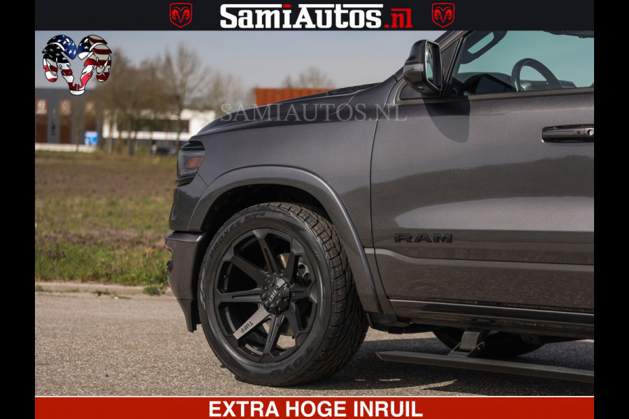 Dodge Ram LIMITED | 5.7 V8 HEMI 402PK | TUFF WIELEN | MEEST VOLLE LIMITED | PRACHTIGE KLEUR GRANITE CRYSTAL PEARL | CREW CAB | DUBBELE CABINE DC 5 PERSOONS | CREW CAB 5 PERSOONS | DUBBELE CABINE DC | MEEST ROYALE EN COMFORTABELE BEDRIJFSAUTO | HEAD-UP | LUCHTVERING | RONDOM CAMERA | MWK KLEP | PANORAMA DAK |