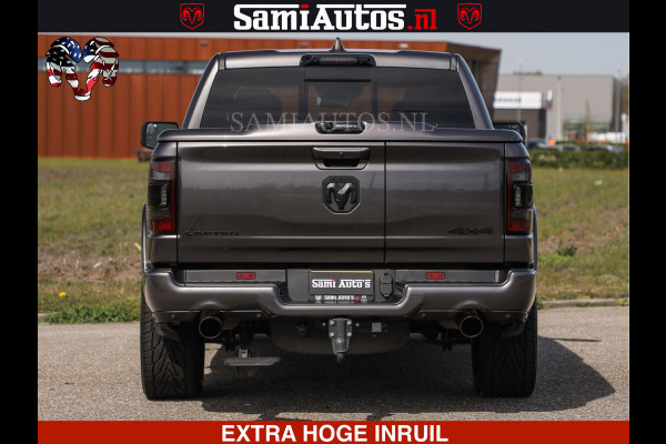 Dodge Ram LIMITED | 5.7 V8 HEMI 402PK | TUFF WIELEN | MEEST VOLLE LIMITED | PRACHTIGE KLEUR GRANITE CRYSTAL PEARL | CREW CAB | DUBBELE CABINE DC 5 PERSOONS | CREW CAB 5 PERSOONS | DUBBELE CABINE DC | MEEST ROYALE EN COMFORTABELE BEDRIJFSAUTO | HEAD-UP | LUCHTVERING | RONDOM CAMERA | MWK KLEP | PANORAMA DAK |