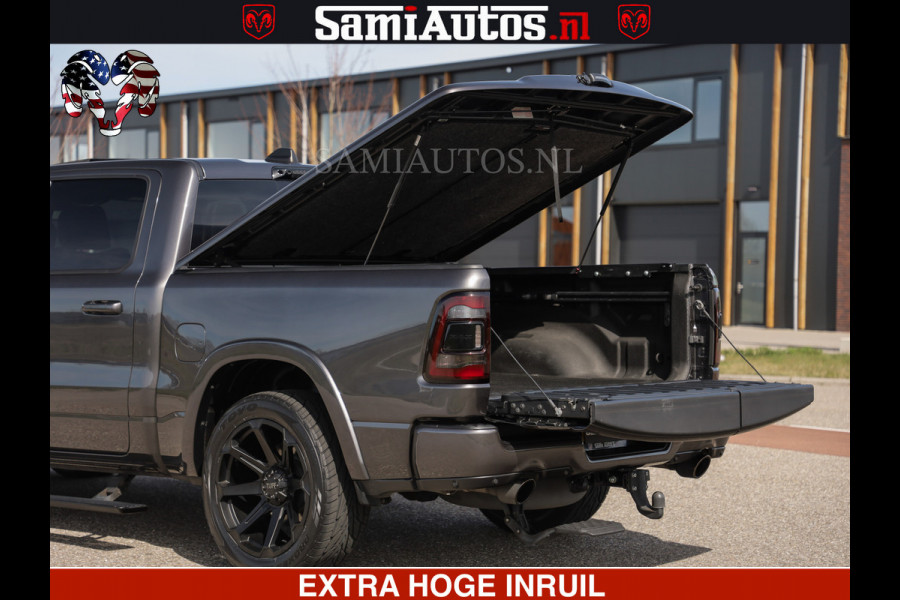 Dodge Ram LIMITED | 5.7 V8 HEMI 402PK | TUFF WIELEN | MEEST VOLLE LIMITED | PRACHTIGE KLEUR GRANITE CRYSTAL PEARL | CREW CAB | DUBBELE CABINE DC 5 PERSOONS | CREW CAB 5 PERSOONS | DUBBELE CABINE DC | MEEST ROYALE EN COMFORTABELE BEDRIJFSAUTO | HEAD-UP | LUCHTVERING | RONDOM CAMERA | MWK KLEP | PANORAMA DAK |
