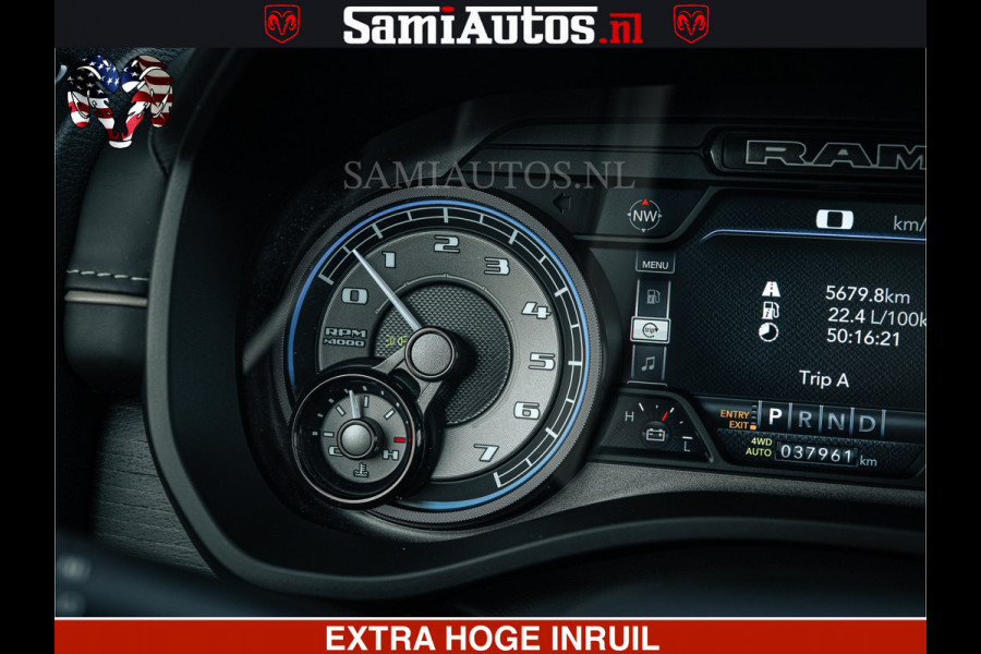 Dodge Ram LIMITED | 5.7 V8 HEMI 402PK | TUFF WIELEN | MEEST VOLLE LIMITED | PRACHTIGE KLEUR GRANITE CRYSTAL PEARL | CREW CAB | DUBBELE CABINE DC 5 PERSOONS | CREW CAB 5 PERSOONS | DUBBELE CABINE DC | MEEST ROYALE EN COMFORTABELE BEDRIJFSAUTO | HEAD-UP | LUCHTVERING | RONDOM CAMERA | MWK KLEP | PANORAMA DAK |