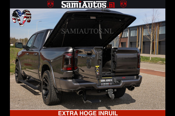 Dodge Ram LIMITED | 5.7 V8 HEMI 402PK | TUFF WIELEN | MEEST VOLLE LIMITED | PRACHTIGE KLEUR GRANITE CRYSTAL PEARL | CREW CAB | DUBBELE CABINE DC 5 PERSOONS | CREW CAB 5 PERSOONS | DUBBELE CABINE DC | MEEST ROYALE EN COMFORTABELE BEDRIJFSAUTO | HEAD-UP | LUCHTVERING | RONDOM CAMERA | MWK KLEP | PANORAMA DAK |