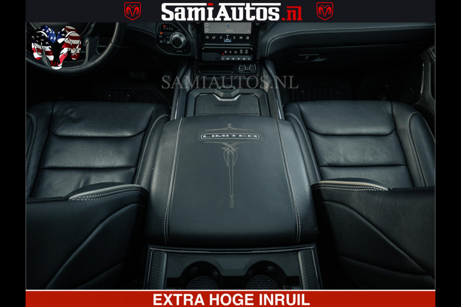 Dodge Ram LIMITED | 5.7 V8 HEMI 402PK | TUFF WIELEN | MEEST VOLLE LIMITED | PRACHTIGE KLEUR GRANITE CRYSTAL PEARL | CREW CAB | DUBBELE CABINE DC 5 PERSOONS | CREW CAB 5 PERSOONS | DUBBELE CABINE DC | MEEST ROYALE EN COMFORTABELE BEDRIJFSAUTO | HEAD-UP | LUCHTVERING | RONDOM CAMERA | MWK KLEP | PANORAMA DAK |