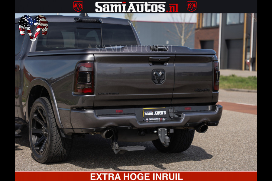 Dodge Ram LIMITED | 5.7 V8 HEMI 402PK | TUFF WIELEN | MEEST VOLLE LIMITED | PRACHTIGE KLEUR GRANITE CRYSTAL PEARL | CREW CAB | DUBBELE CABINE DC 5 PERSOONS | CREW CAB 5 PERSOONS | DUBBELE CABINE DC | MEEST ROYALE EN COMFORTABELE BEDRIJFSAUTO | HEAD-UP | LUCHTVERING | RONDOM CAMERA | MWK KLEP | PANORAMA DAK |