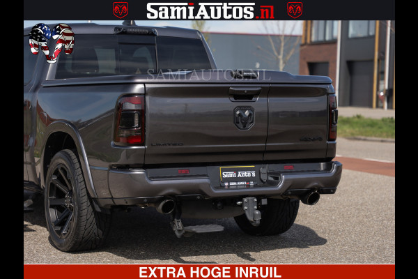Dodge Ram LIMITED | 5.7 V8 HEMI 402PK | TUFF WIELEN | MEEST VOLLE LIMITED | PRACHTIGE KLEUR GRANITE CRYSTAL PEARL | CREW CAB | DUBBELE CABINE DC 5 PERSOONS | CREW CAB 5 PERSOONS | DUBBELE CABINE DC | MEEST ROYALE EN COMFORTABELE BEDRIJFSAUTO | HEAD-UP | LUCHTVERING | RONDOM CAMERA | MWK KLEP | PANORAMA DAK |