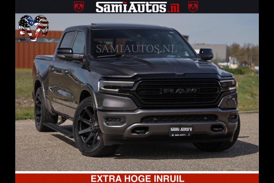 Dodge Ram LIMITED | 5.7 V8 HEMI 402PK | TUFF WIELEN | MEEST VOLLE LIMITED | PRACHTIGE KLEUR GRANITE CRYSTAL PEARL | CREW CAB | DUBBELE CABINE DC 5 PERSOONS | CREW CAB 5 PERSOONS | DUBBELE CABINE DC | MEEST ROYALE EN COMFORTABELE BEDRIJFSAUTO | HEAD-UP | LUCHTVERING | RONDOM CAMERA | MWK KLEP | PANORAMA DAK |