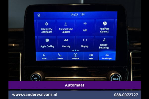 Ford Transit Custom 2.0 TDCI 131pk Automaat L2H1 Dubbele Cabine Euro6 Airco | 2x zijdeur | 5-Zits | Camera | Apple Carplay | LED Android Auto, Cruisecontrol, Trekhaak, Parkeersensoren, LM velgen, Leder, Stoelverwarming, Verwarmde voorruit, Sidebars, Dakdragers, Elektrisch verstelbare bestuurdersstoel