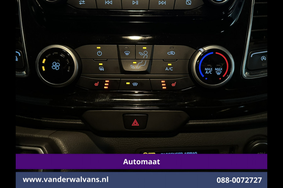 Ford Transit Custom 2.0 TDCI 131pk Automaat L2H1 Dubbele Cabine Euro6 Airco | 2x zijdeur | 5-Zits | Camera | Apple Carplay | LED Android Auto, Cruisecontrol, Trekhaak, Parkeersensoren, LM velgen, Leder, Stoelverwarming, Verwarmde voorruit, Sidebars, Dakdragers, Elektrisch verstelbare bestuurdersstoel