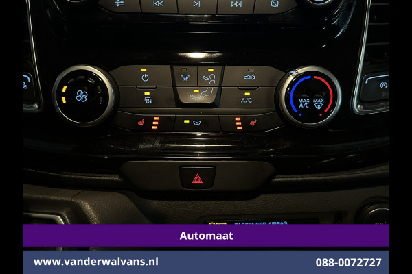 Ford Transit Custom 2.0 TDCI 131pk Automaat L2H1 Dubbele Cabine Euro6 Airco | 2x zijdeur | 5-Zits | Camera | Apple Carplay | LED Android Auto, Cruisecontrol, Trekhaak, Parkeersensoren, LM velgen, Leder, Stoelverwarming, Verwarmde voorruit, Sidebars, Dakdragers, Elektrisch verstelbare bestuurdersstoel