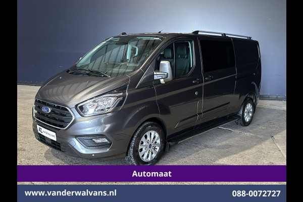 Ford Transit Custom 2.0 TDCI 131pk Automaat L2H1 Dubbele Cabine Euro6 Airco | 2x zijdeur | 5-Zits | Camera | Apple Carplay | LED Android Auto, Cruisecontrol, Trekhaak, Parkeersensoren, LM velgen, Leder, Stoelverwarming, Verwarmde voorruit, Sidebars, Dakdragers, Elektrisch verstelbare bestuurdersstoel