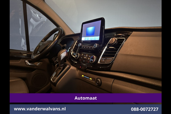 Ford Transit Custom 2.0 TDCI 131pk Automaat L2H1 Dubbele Cabine Euro6 Airco | 2x zijdeur | 5-Zits | Camera | Apple Carplay | LED Android Auto, Cruisecontrol, Trekhaak, Parkeersensoren, LM velgen, Leder, Stoelverwarming, Verwarmde voorruit, Sidebars, Dakdragers, Elektrisch verstelbare bestuurdersstoel