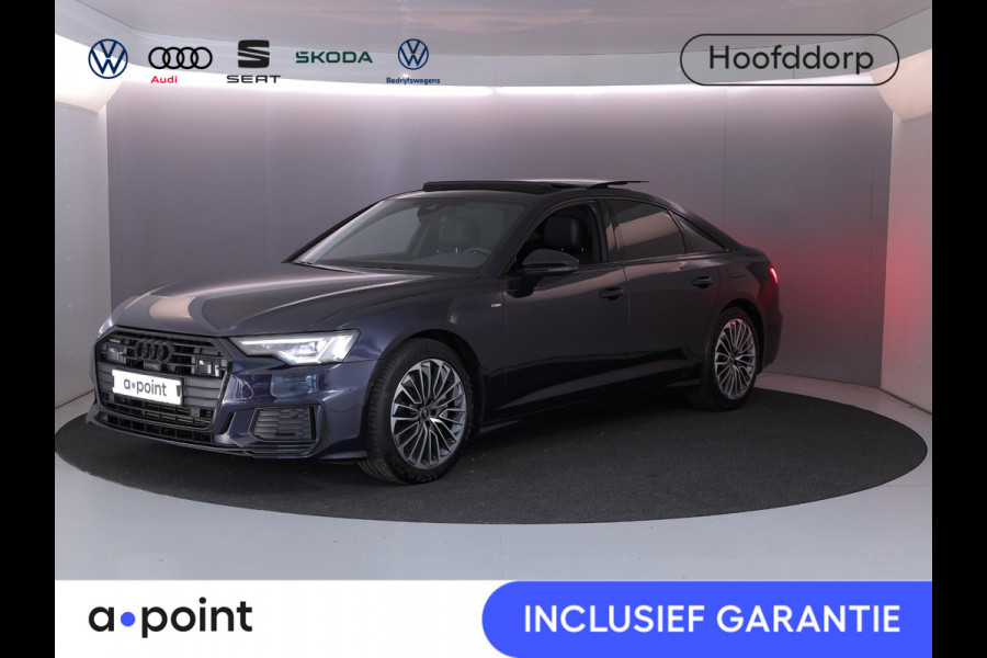 Audi A6 Limousine 50 TFSI e quattro S edition 299 pk S-tronic | SOH 91% | Navigatie | Panoramadak | Trekhaak (wegklapbaar) | Parkeersensoren (Park assist) | Rondomzicht camera | Stoelverwarming | S-Line |