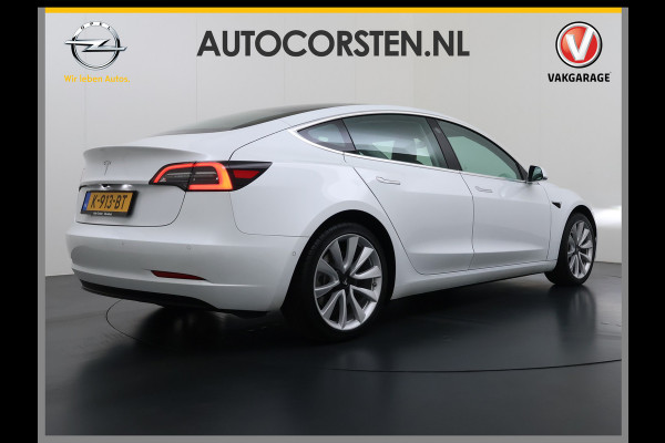 Tesla Model 3 SR+ 325PK LFP-Accu SOH 89.6% Lmv 19" AutoPilot Leer Pano-Dak Adaptive Cruise Lmv 18" Camera's Elektr.-Stuur+Stoelen+Spiegels+Geh Ecc Navi Led DAB Voorverwarmen interieur via App Keyless One-Pedal-Drive Wifi 1e Eigenaar Origineel Nederlandse Auto LFP accu dus 100% opladen!