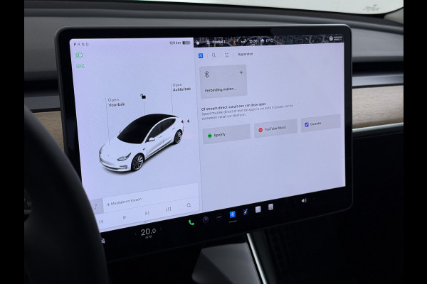 Tesla Model 3 SR+ 325PK LFP-Accu SOH 89.6% Lmv 19" AutoPilot Leer Pano-Dak Adaptive Cruise Lmv 18" Camera's Elektr.-Stuur+Stoelen+Spiegels+Geh Ecc Navi Led DAB Voorverwarmen interieur via App Keyless One-Pedal-Drive Wifi 1e Eigenaar Origineel Nederlandse Auto LFP accu dus 100% opladen!