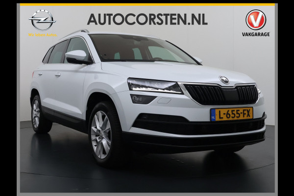 Škoda Karoq 1.5T 150pk ACT Trekhaak Adap.Cruise Camera Navi Virtual Cockpit ECC Apple Carplay Android PDC StoelverwarmingVerschuifbare Achte Comfort Pack Lmv Led Isofix DAB Voorruitverwarming Regen-Lichtsensor File Assist Verkeersbord Detectie 1.500KG Trekgewicht 1e Eigenaar Origineel Nederlandse Auto Bij 110.000km nog Beurt gehad! 1.500kg Trekgewicht! EURO6