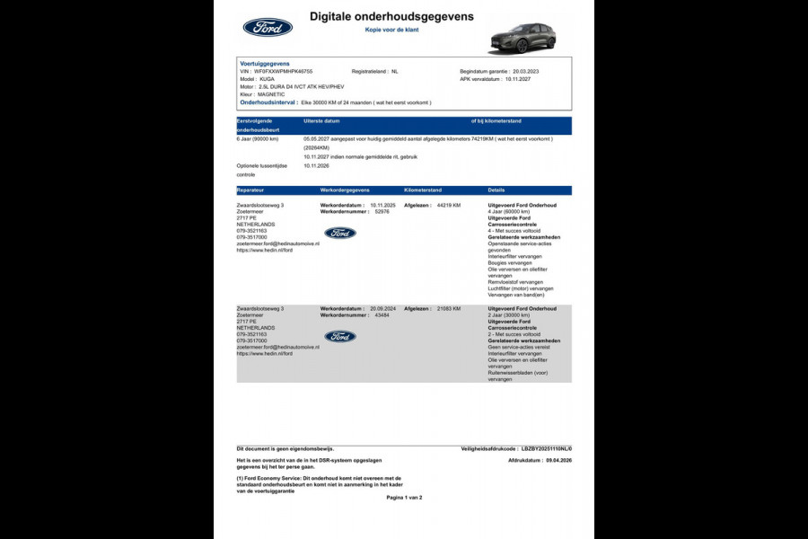 Ford Kuga 2.5 PHEV ST-Line X | ACC, Navi, DAB, Clima, Carplay/Android, Stoel/Stuurverw. | NAP | 1e Eigenaar | Dealeronderhouden |