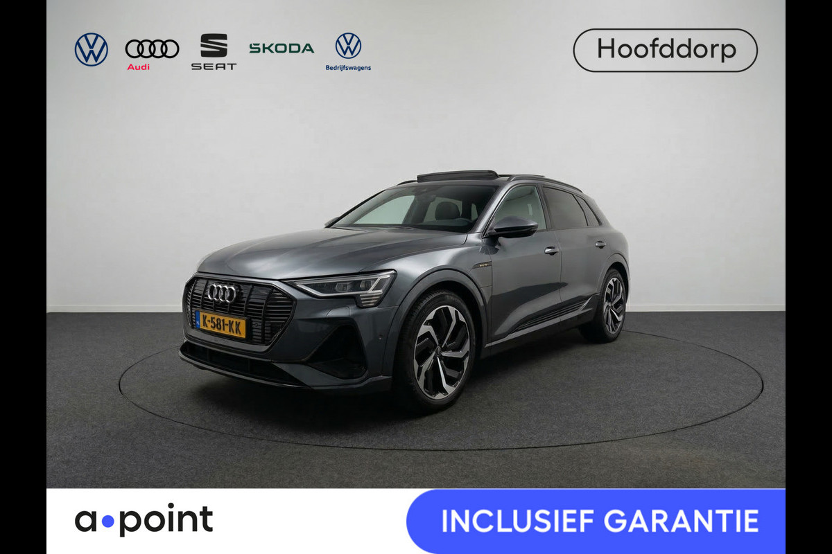 Audi e-tron 55 quattro S edition 95 kWh 408 pk | Navigatie | Panoramadak | Parkeersensoren | Stoelverwarming | Elektr. voorstoelen | Lichtmetalen velgen 21" | S-Line |