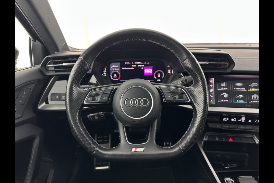 Audi A3 Limousine 30 TFSI S-Line Edition (INCL-BTW) Aut. *PANO | LEATHER-FABRIC | FULL-LED | AMBIENTLIGHT | SPORTSEATS | DIGI-COCKPIT | NAVI-FULLMAP | PRIVACYGLASS | SHIFTPADDLES | DAB+ | CRUISE | KEYLESS | PDC | 18"ALU*